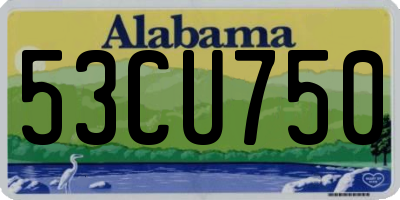 AL license plate 53CU750