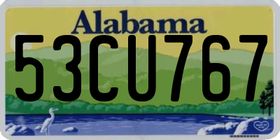 AL license plate 53CU767