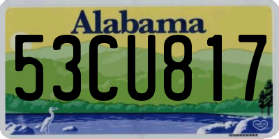 AL license plate 53CU817