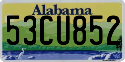 AL license plate 53CU852