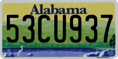 AL license plate 53CU937