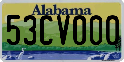 AL license plate 53CV000