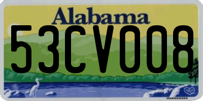 AL license plate 53CV008