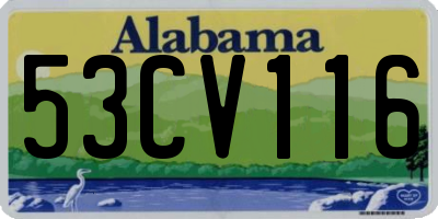 AL license plate 53CV116