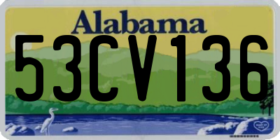 AL license plate 53CV136