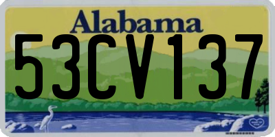 AL license plate 53CV137