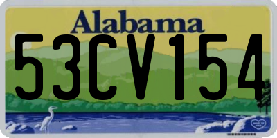 AL license plate 53CV154