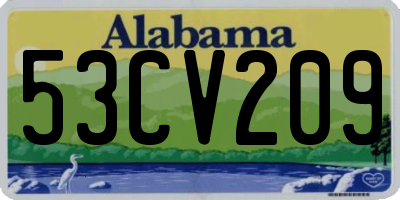 AL license plate 53CV209