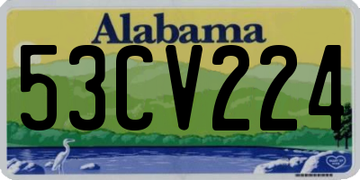 AL license plate 53CV224