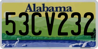 AL license plate 53CV232