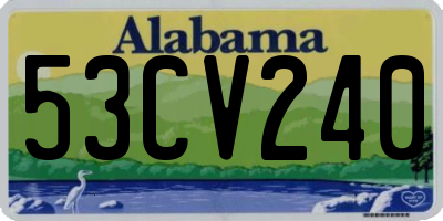 AL license plate 53CV240