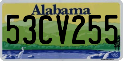 AL license plate 53CV255