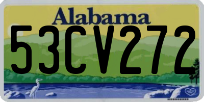AL license plate 53CV272