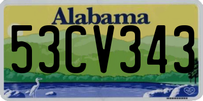 AL license plate 53CV343
