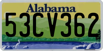 AL license plate 53CV362