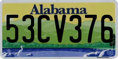 AL license plate 53CV376