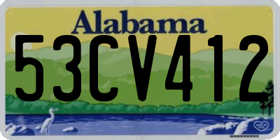 AL license plate 53CV412