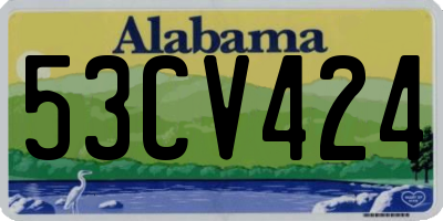 AL license plate 53CV424
