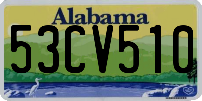 AL license plate 53CV510