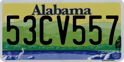 AL license plate 53CV557