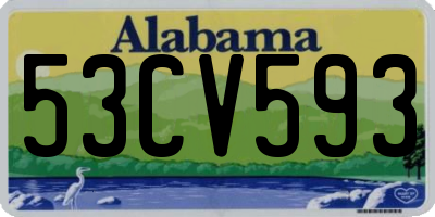 AL license plate 53CV593