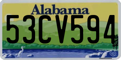 AL license plate 53CV594