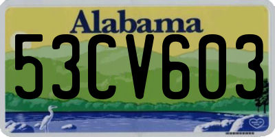 AL license plate 53CV603