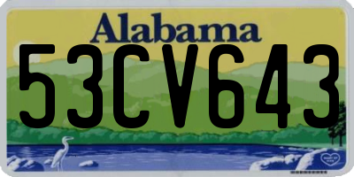 AL license plate 53CV643