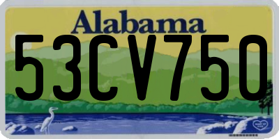 AL license plate 53CV750