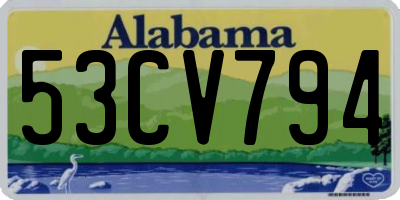 AL license plate 53CV794