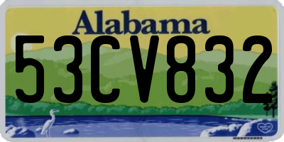 AL license plate 53CV832