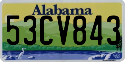 AL license plate 53CV843