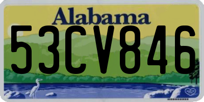 AL license plate 53CV846