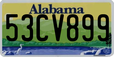 AL license plate 53CV899