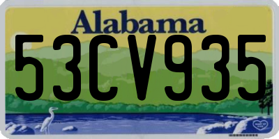 AL license plate 53CV935