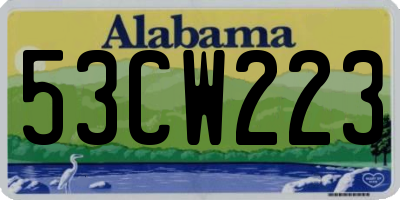 AL license plate 53CW223