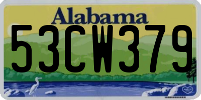 AL license plate 53CW379