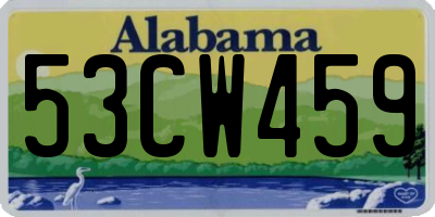 AL license plate 53CW459