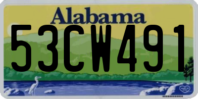 AL license plate 53CW491
