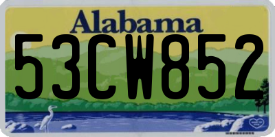 AL license plate 53CW852