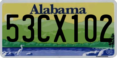 AL license plate 53CX102
