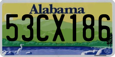 AL license plate 53CX186