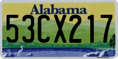 AL license plate 53CX217