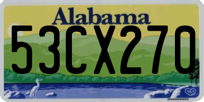 AL license plate 53CX270