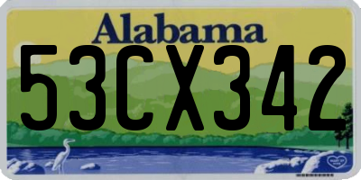 AL license plate 53CX342