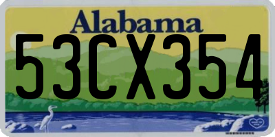 AL license plate 53CX354