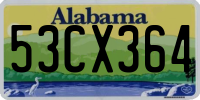 AL license plate 53CX364