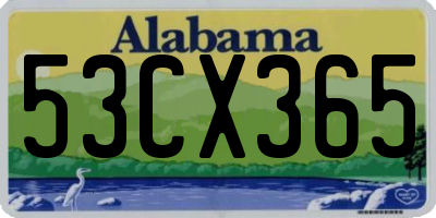 AL license plate 53CX365