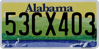 AL license plate 53CX403