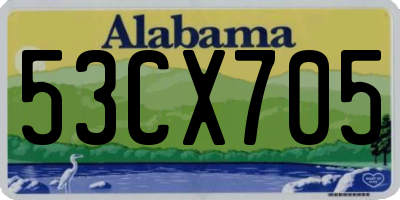 AL license plate 53CX705
